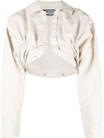 Jacquemus blouse crop à manches longues - Tons neutres