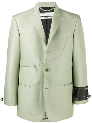 Off-White blazer à design structuré - Vert