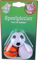 Kattenspeelgoed blisterpak a 3 sport sponsbal - Gebr de boon
