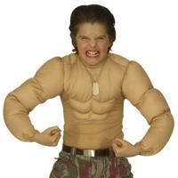 Spierballen shirt - Hulk - voor kinderen - maakt je lichaam breder - Huidskleur - Stoer - carnaval