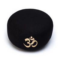 Yogi & Yogini Meditatiekussen Rond Katoen Zwart - OHM - 33 x 13 cm