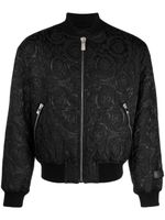 Versace veste bomber Baroque Cloquet - Noir