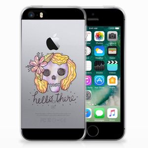 Silicone Back Case Apple iPhone SE | 5S Boho Skull