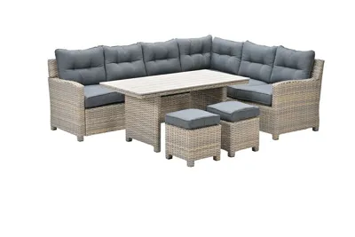 Seagull L/D set 5-dlg rechts vint.w L-shape/r.bl/ l.teak VW