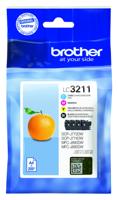Brother LC3211VAL inktcartridge 4 stuk(s) Origineel Normaal rendement Zwart, Cyaan, Magenta, Geel