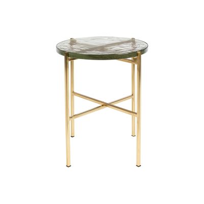 Dutchbone Bijzettafel 'Vidrio' 40cm, kleur Brass
