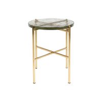 Dutchbone Bijzettafel 'Vidrio' 40cm, kleur Brass