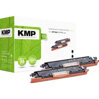 KMP Toner vervangt HP 126A, CE310A Compatibel 2-pack Zwart 2400 bladzijden H-T148D 1226,0021 - thumbnail