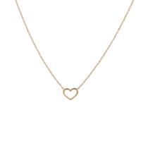 14k Roségouden Collier met Open Hartje - Verstelbaar 40-44 cm 14k Roségouden Collier met Open Hartje - Verstelbaar 40-44 cm