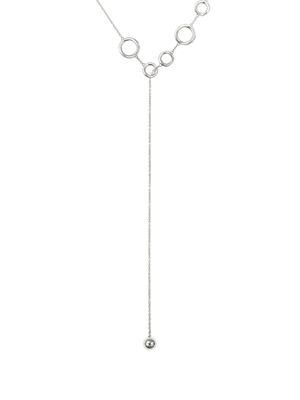 Christofle collier en corde Idole à cinq anneaux - Argent