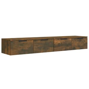 vidaXL Wandkasten 2 st 68x30x20 cm bewerkt hout gerookt eiken