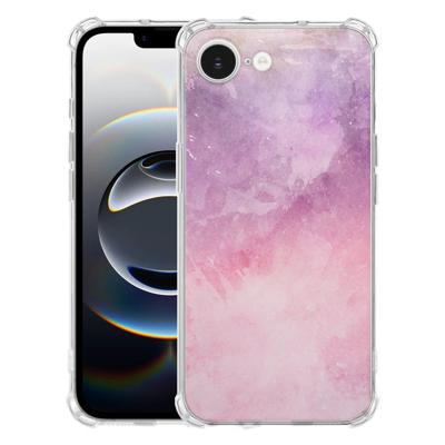 Apple iPhone 16e Hoesje - Pink Purple Paint TPU Antishock