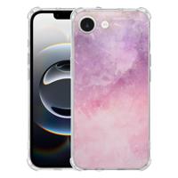 Apple iPhone 16e Hoesje - Pink Purple Paint TPU Antishock