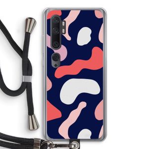 Memphis Shapes Pink: Xiaomi Mi Note 10 Transparant Hoesje met koord