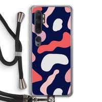 Memphis Shapes Pink: Xiaomi Mi Note 10 Transparant Hoesje met koord