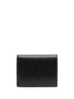 Thom Browne Billfold With Coin Compartment In Pebble Grain - Noir