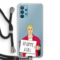 Gimme a call: Samsung Galaxy A32 4G Transparant Hoesje met koord
