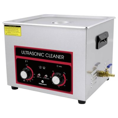 TOOLCRAFT USC-1500 Ultrasoonreiniger Kantoorartikelen, Sieraden, Werkplaats 360 W 15 l Met verwarming, Met reinigingskorf