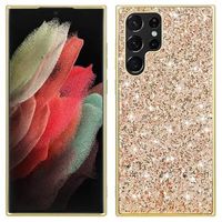 Glitter Series Samsung Galaxy S23 Ultra 5G Hybrid Case - Goud