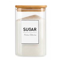 Voorraadpot Essentials - keuken - suiker - glas - 1,2 L - luchtdichte deksel