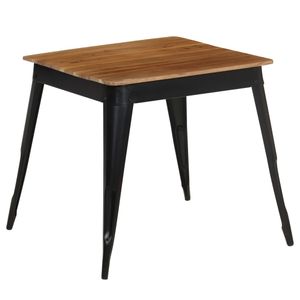 Eettafel 75x75x76 cm massief acaciahout en staal