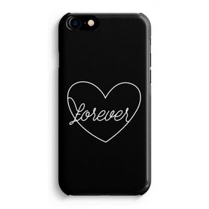 Forever heart black: Volledig Geprint iPhone 7 Hoesje