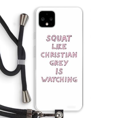Christian Grey: Pixel 4 XL Transparant Hoesje met koord