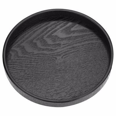 Creatieve ronde massief houten theeblad Hotel houten Tay opbergbak, diameter: 30cm