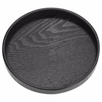 Creatieve ronde massief houten theeblad Hotel houten Tay opbergbak, diameter: 30cm