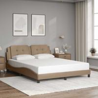 Bedframe zonder matras "Zadar" kunstleer cappuccinokleurig 160x200 cm
