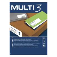 Klevende etiketten MULTI 3 Wit Recht 500 Lakens 70 x 35 mm (24 Stuks)