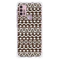 Motorola Moto G30 | G20 | G10 Doorzichtige Silicone Hoesje Aztec Brown