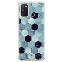 Samsung Galaxy A03s siliconen hoesje - Blue cubes