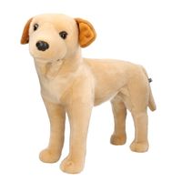 Grote pluche blonde Labrador hond staand knuffel 53 cm speelgoed - thumbnail