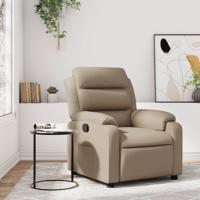 Fauteuil verstelbaar kunstleer cappuccinokleurig Fauteuil verstelbaar kunstleer cappuccinokleurig