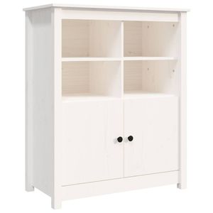 vidaXL Dressoir 83x41,5x100 cm massief grenenhout wit