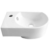 GO by Van Marcke Flexy handenwasser links 41x27x14,2 cm porselein wit 1 kraangat 20002324