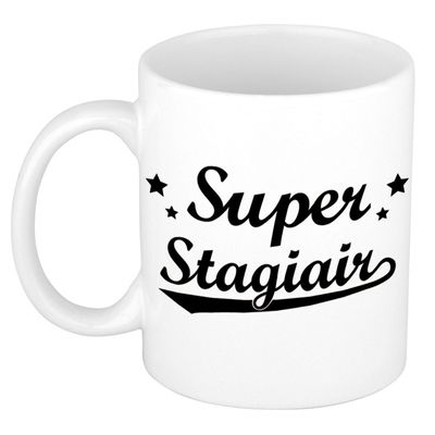 Super stagiair cadeau mok / beker met sterren 300 ml