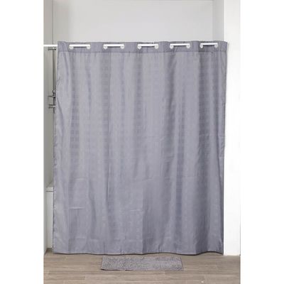 Trendy Polyester Douchegordijn - Badkamer - Grijs - met Ophang Ringen/Haken - 180 x 200 cm - Douchen Trendy Polyester Douchegordijn - Badkamer - Grijs - met Ophang Ringen/Haken - 180 x 200 cm - Douchen