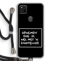 Schotelvod: Pixel 4a Transparant Hoesje met koord Schotelvod: Pixel 4a Transparant Hoesje met koord