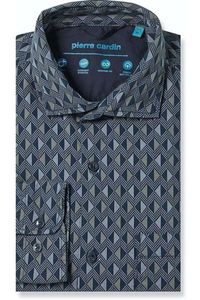 Pierre Cardin Modern Fit Overhemd blauw, Motief
