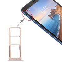 SIM-kaart lade + SIM-kaart lade + micro SD-kaart lade voor Xiaomi Redmi 7A (goud)
