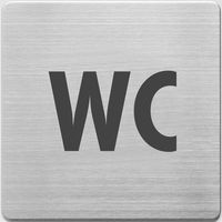 Alco AL-450-5 Pictogram RVS 90x90x1mm - WC - Alco AL-450-5 Pictogram RVS 90x90x1mm - WC -