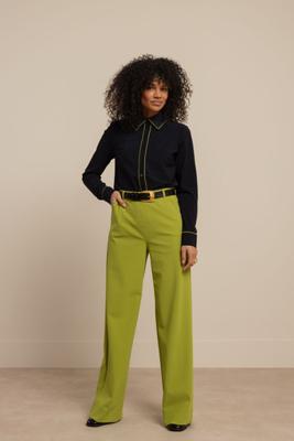 Lexie bonded trousers - dark lime - 13487