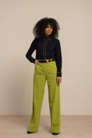 Lexie bonded trousers - dark lime - 13487