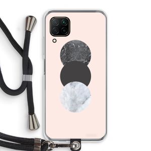 Marmeren cirkels: Huawei P40 Lite Transparant Hoesje met koord
