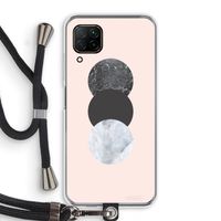 Marmeren cirkels: Huawei P40 Lite Transparant Hoesje met koord