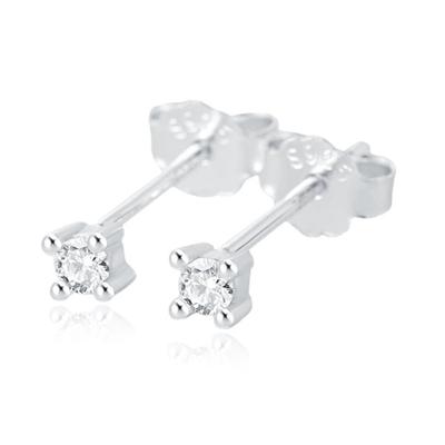 Elenza .925 Zilveren Studs met Zirconia - 2mm