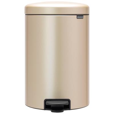 Brabantia NewIcon Pedaalemmer - 20 liter - kunststof binnenemmer - metallic gold 304460