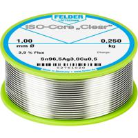 Felder Löttechnik ISO-Core Clear SAC305 Soldeertin Spoel Sn96,5Ag3Cu0,5 0.250 kg 1 mm